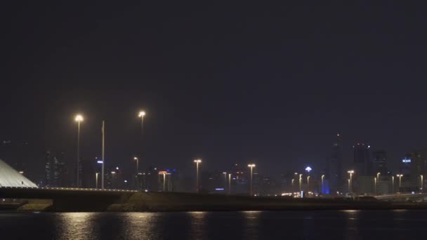 Manama Skyline Night Bahrain — Stock Video