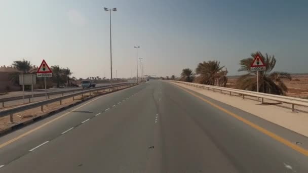 Southern Bahrain Road Desert — Wideo stockowe