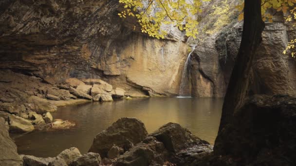 Momin Skok Waterfall Emen Canyon Bulgaria — Stock Video