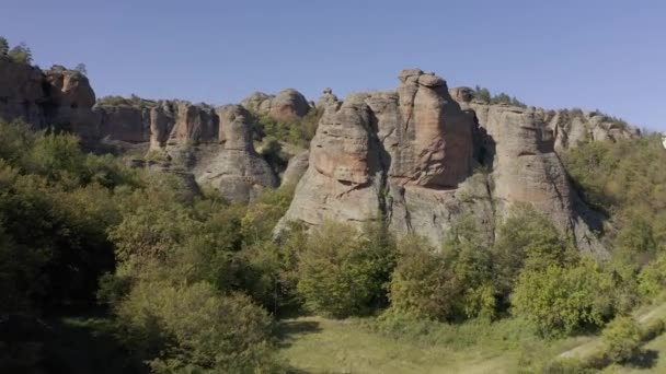Widok Twierdzę Belogradchik Skały Bułgaria — Wideo stockowe
