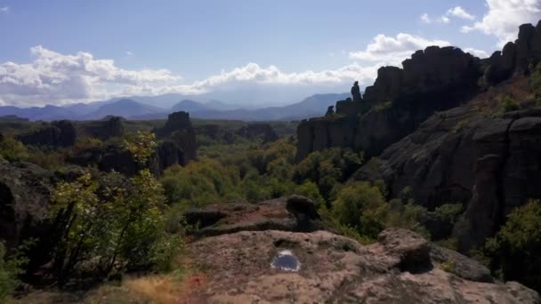 Belogradchik Linnoitus Kalliot Näkymä Bulgaria — kuvapankkivideo