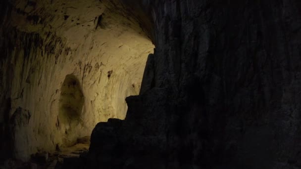 Flyg Genom Prohodna Grottor Bulgarien — Stockvideo