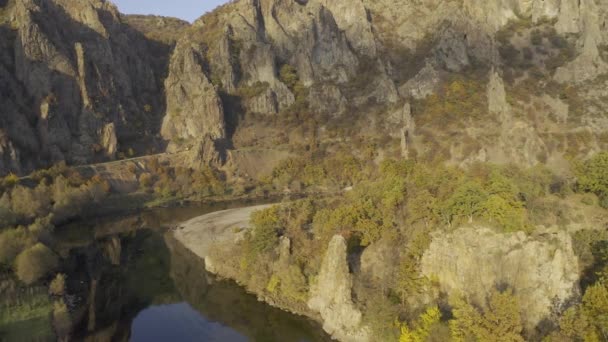 Air Shooting Meander Arda River Bulharsko — Stock video