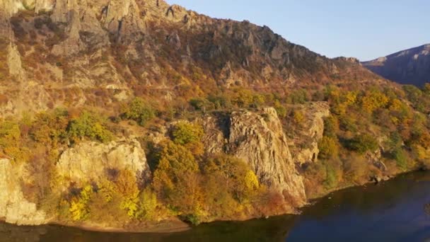 Bulgaristan Arda Nehri Nden Meander Hava Çekimi — Stok video