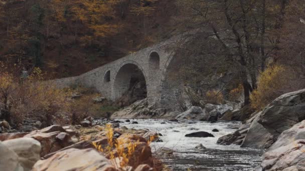 Pohled Ďáblův Most Nebo Džawolský Most Bulharsku — Stock video
