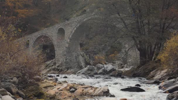 Vista Sul Ponte Del Diavolo Djawolski Più Bulgaria — Video Stock