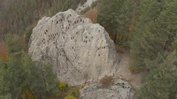 Aerial View Trracian Cult Complex Orlovi Skali Bulgária — Stock videók