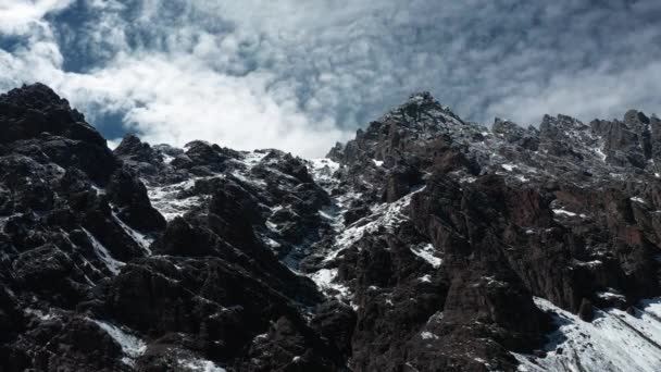 Vista Aérea Los Andes Entre Chile Argentina — Vídeos de Stock
