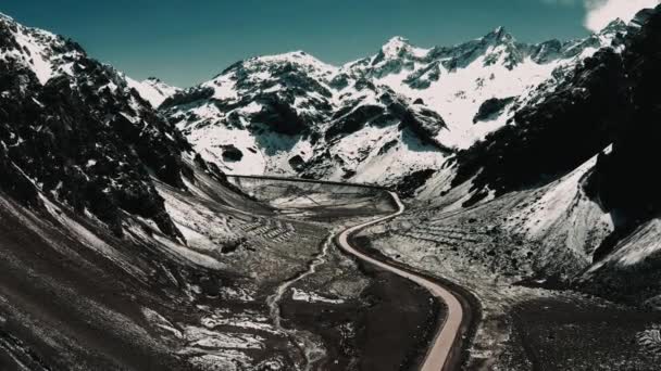 Αεροφωτογραφία Των Άνδεων Μεταξύ Χιλής Και Αργεντινής — Αρχείο Βίντεο