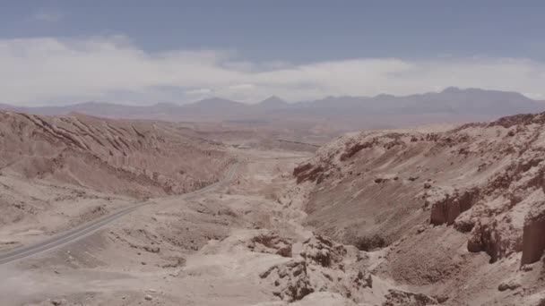 Aerial Valle Luna Pustynia Atacama Chile — Wideo stockowe