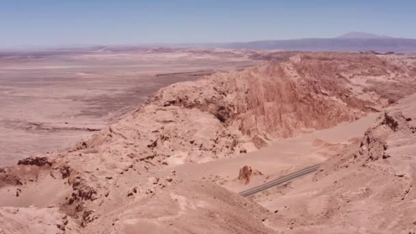 Aérea Valle Luna Desierto Atacama Chile — Vídeo de stock