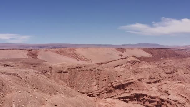 Aerial Valle Luna Пустыня Атакама Чили — стоковое видео