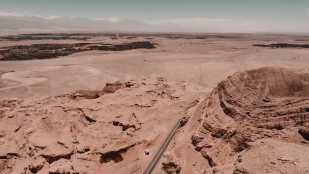 Aerial Valle Luna Deserto Atacama Chile — Vídeo de Stock