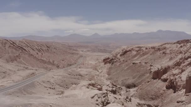 Aerial Valle Luna Atacama Çölü Şili — Stok video
