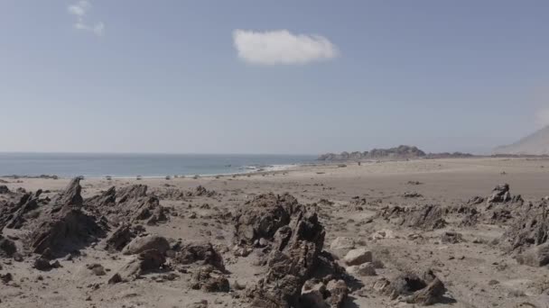 Şili Deki Pan Azucar Ulusal Parkı Kıyısındaki Hava Plaj — Stok video