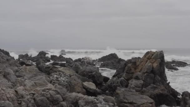 Вид Воздуха Пляж Побережья Национального Парка Пан Азукар Чили Лицензионные Стоковые Видео