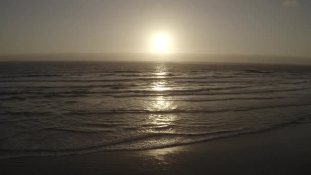 Playa Chigualoco Nun Sunset Şili Deki Hava Görüntüsü — Stok video