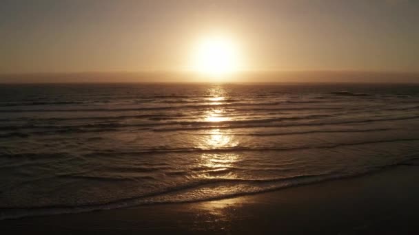 Letecký Pohled Playa Chigualoco Při Západu Slunce Chile — Stock video