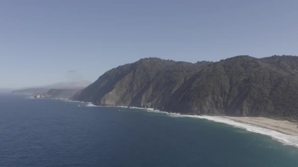 Flygvideo Från Quintay Beach Vid Soluppgången Chile — Stockvideo