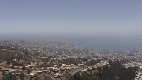 Vista Aérea Ciudad Valparaíso Chile — Vídeo de stock