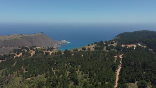 Vista Aérea Playa Laguna Verde Chile — Vídeos de Stock