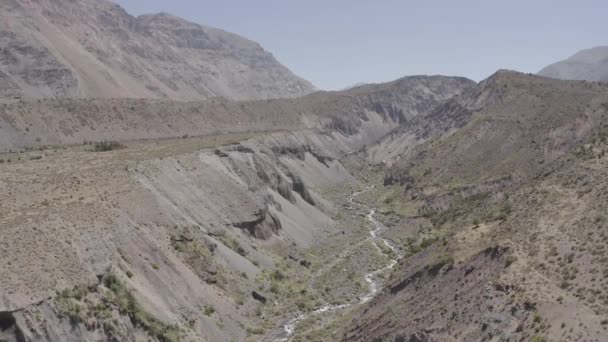 Вид Воздуха Кордильеру Лос Андес Camino Embalse Yeso Чили — стоковое видео