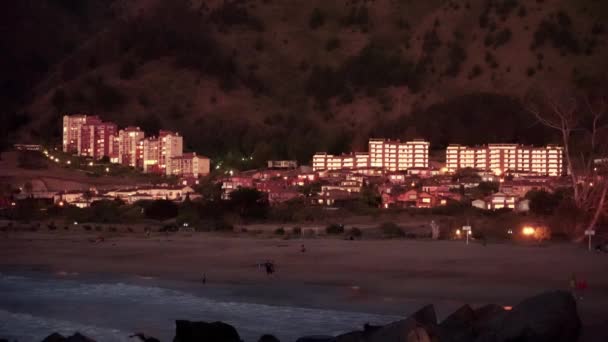 Hotell Quintay Beach Vid Soluppgången Chile — Stockvideo