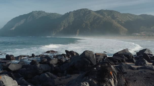 Όμορφη Χιλιανή Ακτογραμμή Φύση — Αρχείο Βίντεο