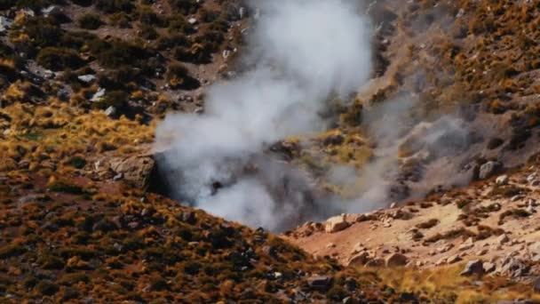 Vista Aérea Fuente Térmica Área Tocotocare Chile — Vídeo de stock