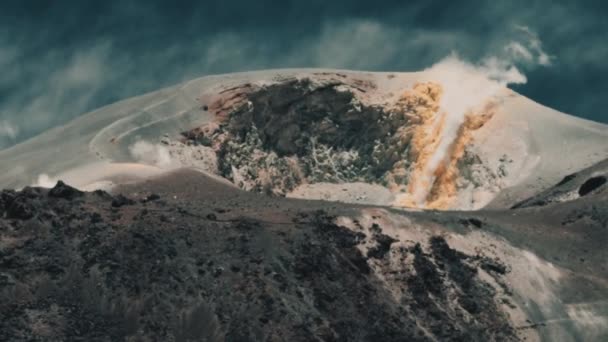 Closeup View Spouting Putana Volcano Lots Heat Waves Chile — Wideo stockowe