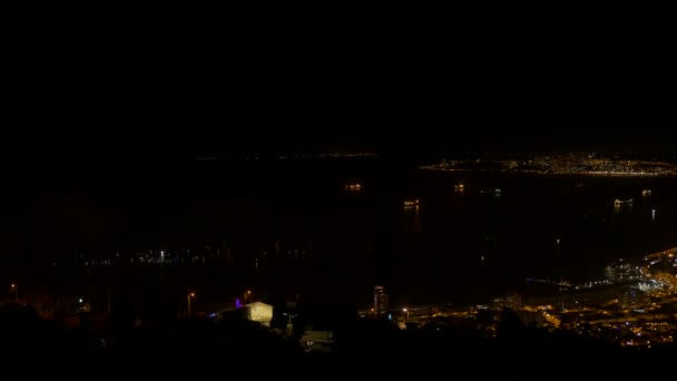 Enormes Fuegos Artificiales Cielo Nocturno Valparaíso Mayor Fuegos Artificiales América — Vídeos de Stock