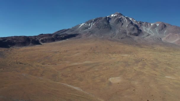 Aerial Camino Paso Socompa Border Chile Argentina Flat Version — Stockvideo