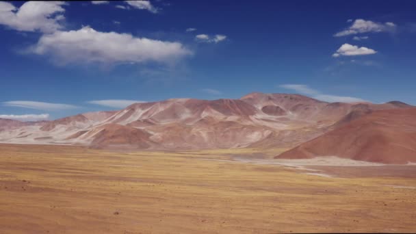 Aerial Camino Paso Socompa Border Chile Argentina Flat Version — Vídeo de Stock