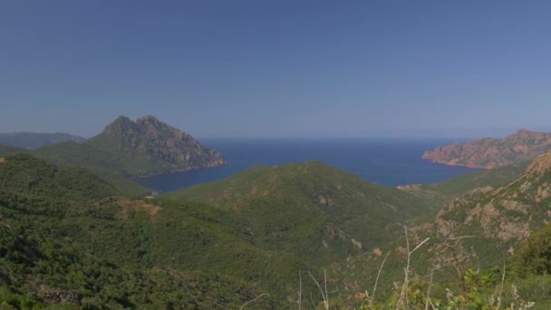 Stränder Och Landskap Korsika — Stockvideo