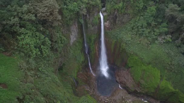 Catarata Del Toro Air Terjun Kosta Rika — Stok Video
