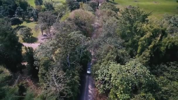 Aerial 4X4 Offroader Parque Nacional Corcovado Costa Rica — Stock video