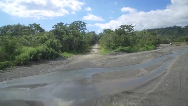 Aerial 4X4 Offroader Parque Nacional Corcovado Costa Rica — Vídeos de Stock