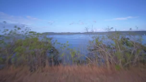 Kosta Rika Bahia Culebra Üzerinde Uçuş Hava Videosu — Stok video
