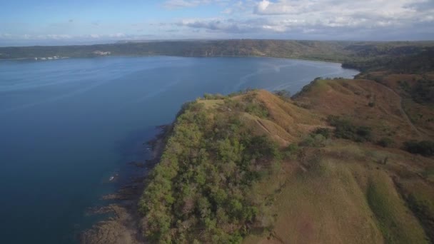 Flight Bahia Culebra Costa Rica Aerial Video — Stock Video