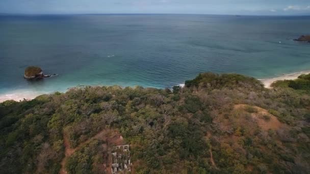 Krásný Letecký Pohled Playa Nombre Jesus Kostarika — Stock video