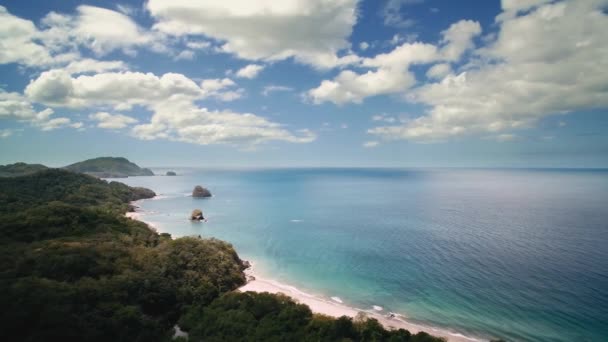 Beautiful Aerial View Playa Nombre Jesus Costa Rica — Stock Video