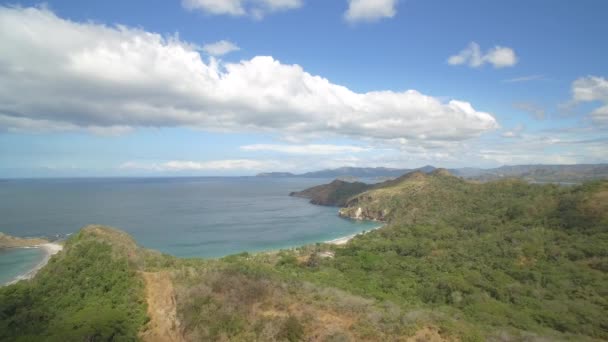 Krásný Letecký Pohled Playa Nombre Jesus Kostarika — Stock video