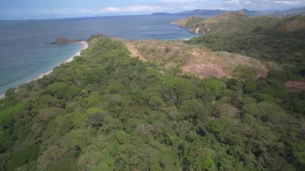 Красивий Вид Повітря Плайя Номбо Ісус Коста Рика — стокове відео