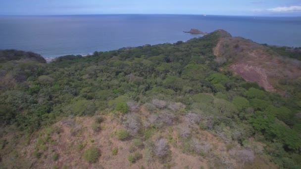 Schöne Luftaufnahme Playa Nombre Jesus Costa Rica — Stockvideo
