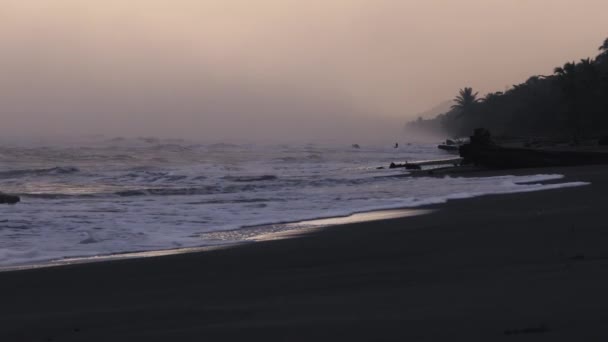 Όμορφη Παραλία Κόστα Ρίκα Playa Στο Punta Uva — Αρχείο Βίντεο