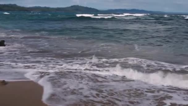 Gyönyörű Strand Costa Rica Playa Punta Uva Kilátás — Stock videók