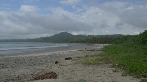Όμορφη Παραλία Κόστα Ρίκα Playa Samara Άποψη — Αρχείο Βίντεο