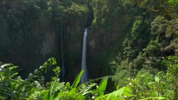 Cachoeira Enorme Catarata Del Toro Costa Rica — Vídeo de Stock
