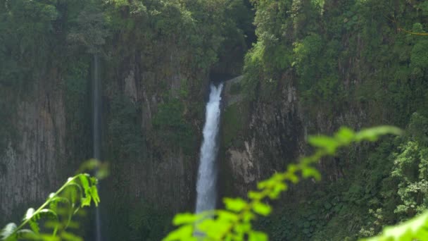 Enorme Waterval Catarata Del Toro Costa Rica — Stockvideo