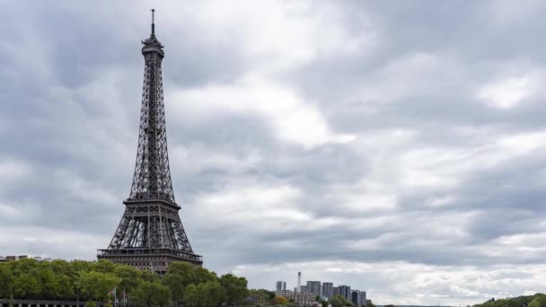 Time Lapse Torre Eiffel París Francia — Vídeos de Stock